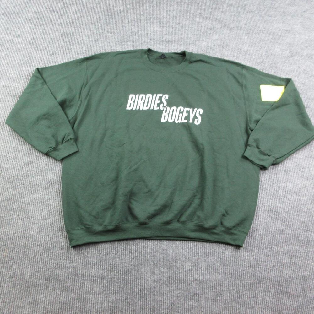Birdies Bogeys Sweatshirt Mens 4XL Forest Green Pullover Gildan Graphic Tee NWOT